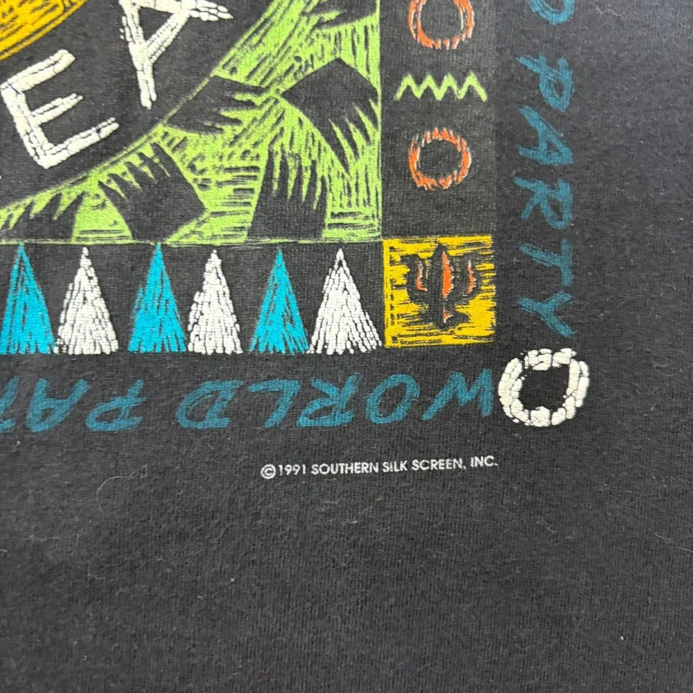 VTG New Orleans French Qaurter T Shirt Single Stitch Medium Black 1991 Vintage